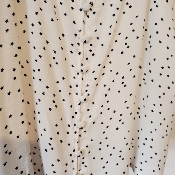 Forever 21, Size S, White w/blue stars tank top - Picture 2 of 2